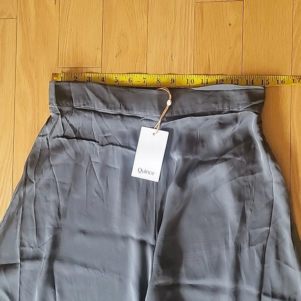 Quince Washable Stretch Silk Palazzo Pants In Lava Smoke - Picture 14 of 15